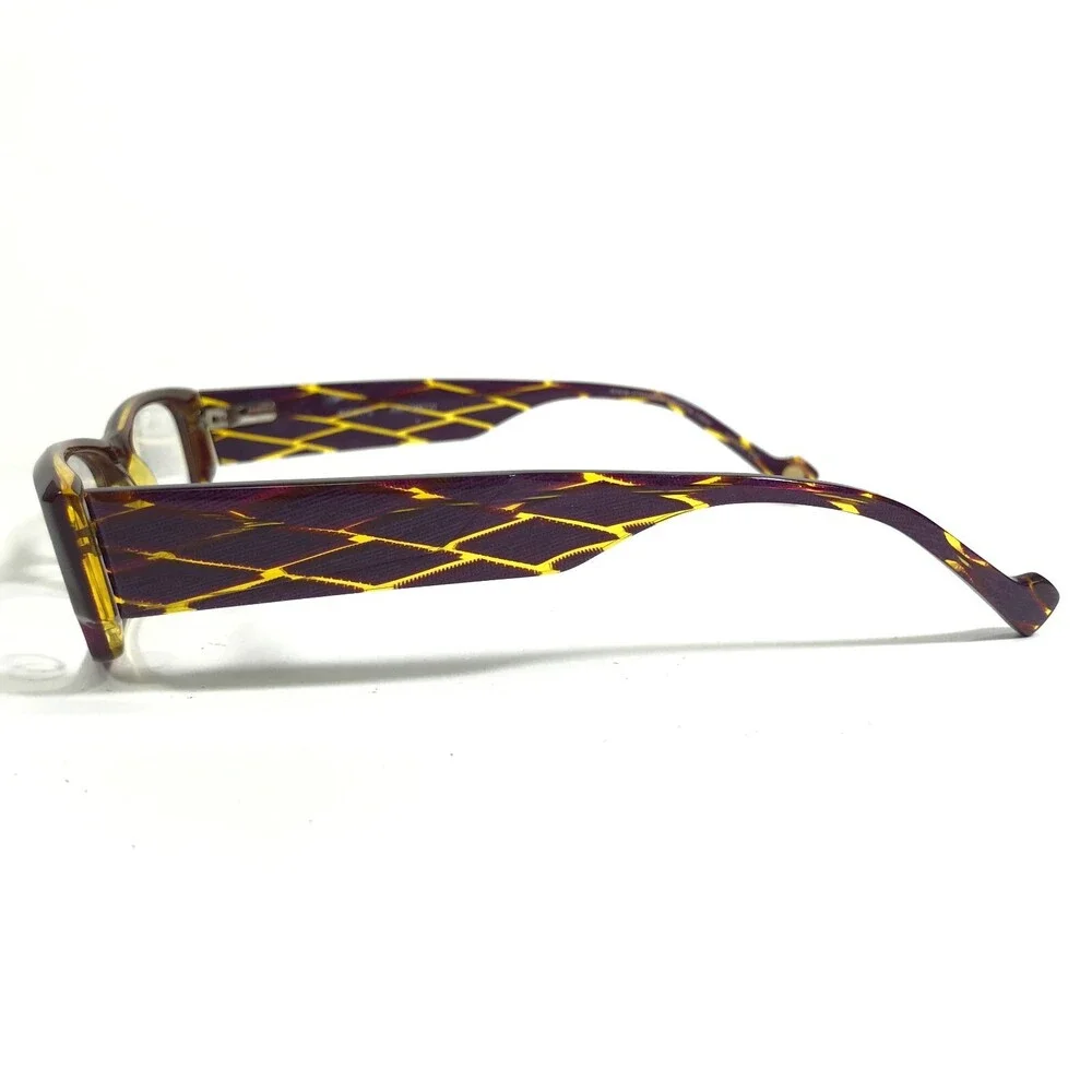 Etnia Eyeglasses Frames RECIFE col.PUYW Purple Yellow Rectangular 49-16-140